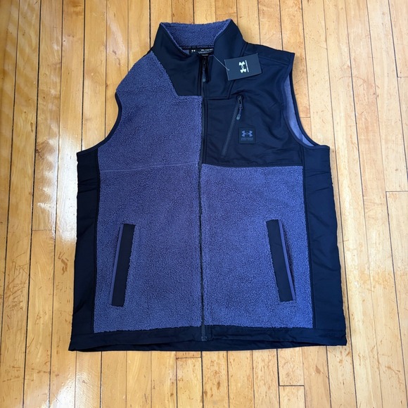 Under Armour Other - Under Armour Mission Boucle Vest Mens 2XL Sherpa Full Zip Outdoor Mock Neck
